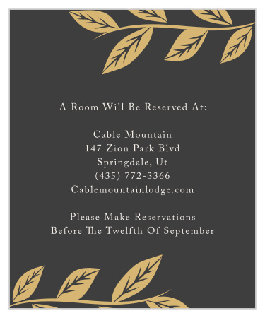 Lovely Laurel Foil Accommodation Cards