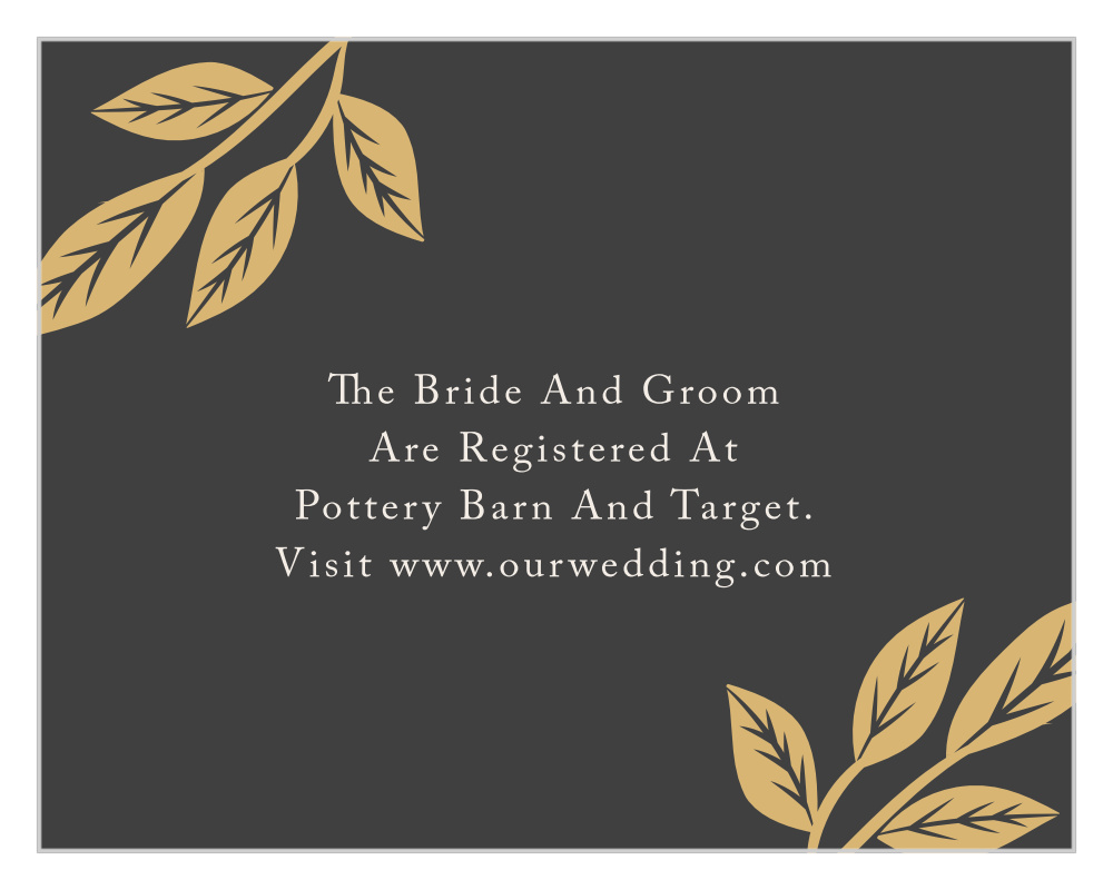 Lovely Laurel Foil Registry Cards