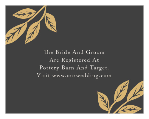 Lovely Laurel Foil Registry Cards
