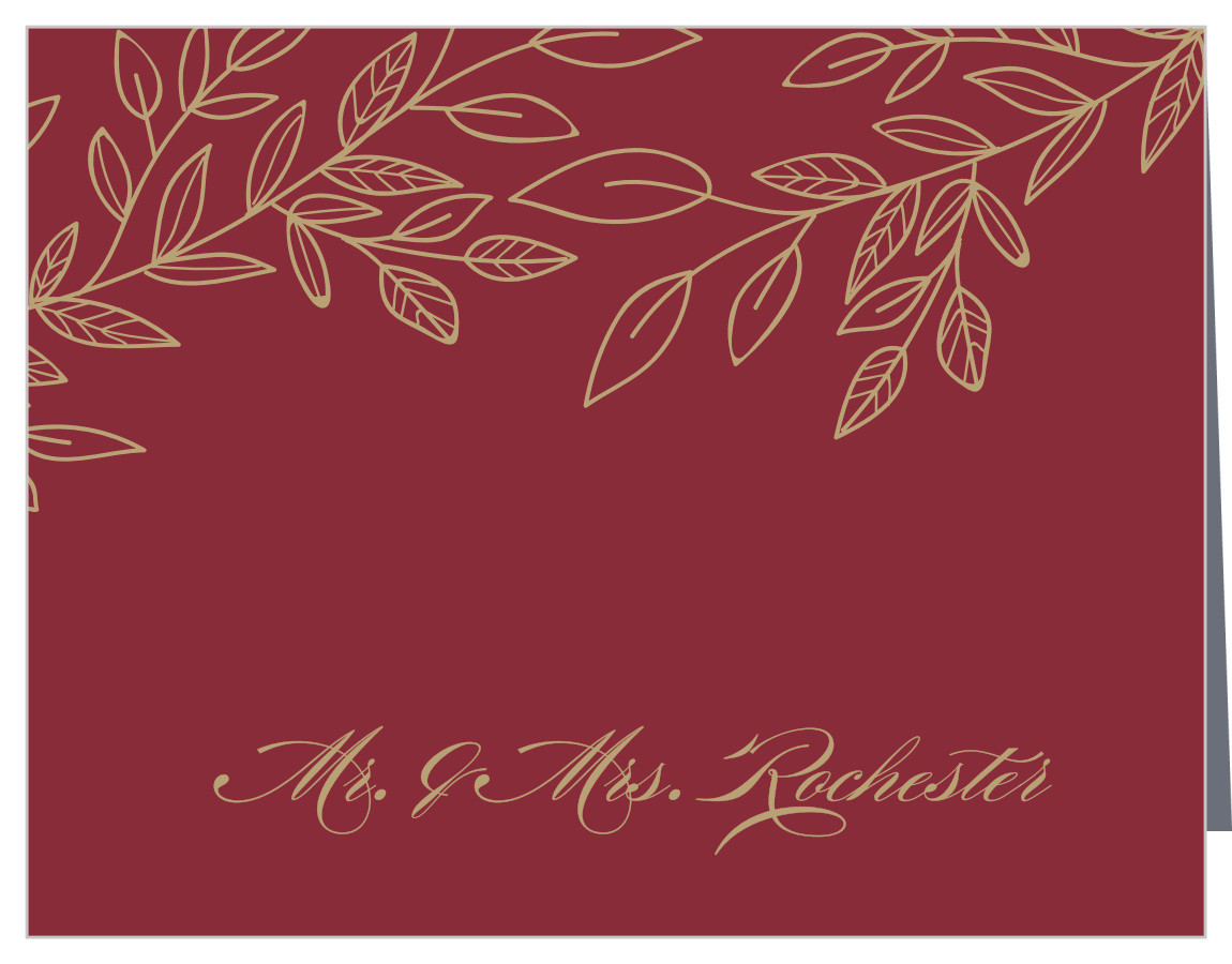 Romantic Vines Wedding Thank You Cards