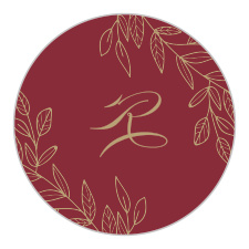 Enchanting leaves trail the corners of the Romantic Vines Stickers from the Love Vs Design Collection at Basic Invite.