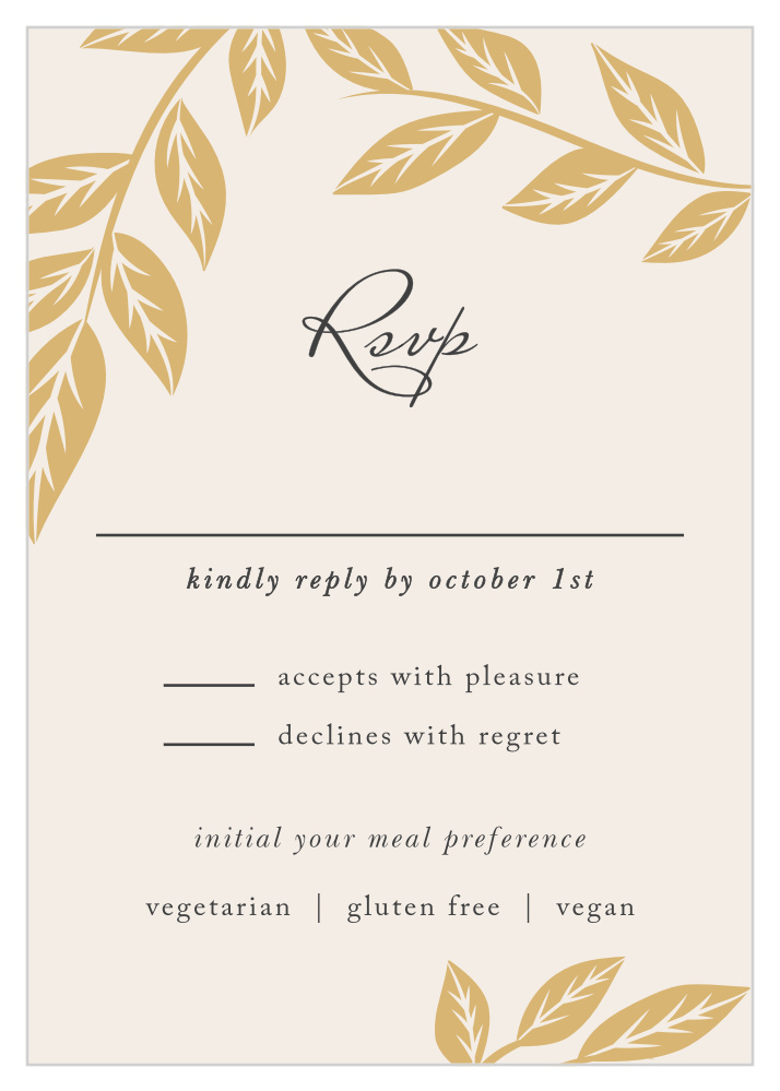 Lovely Laurel Foil Response Cards