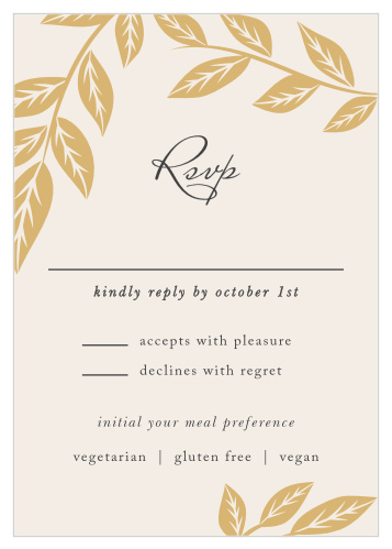 Lovely Laurel Foil Response Cards