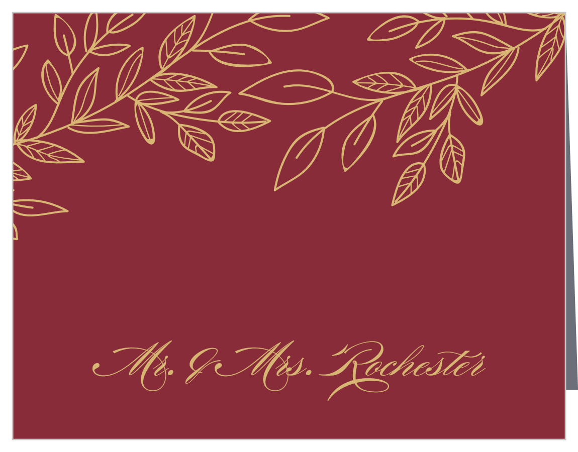 Romantic Vines Foil Wedding Thank You Cards