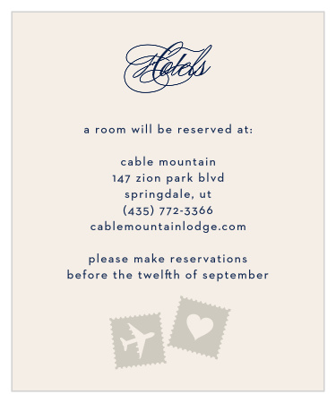 Posh Postmark Accommodation Cards