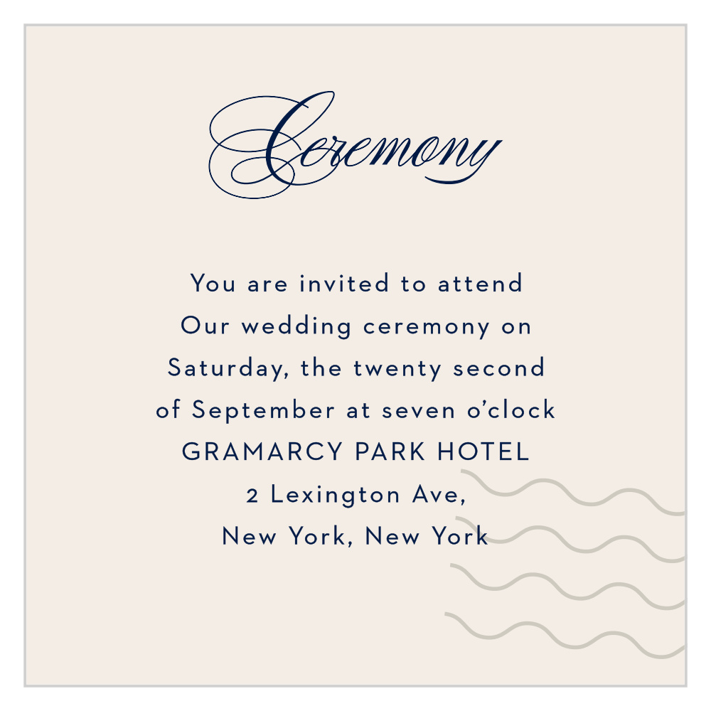 Posh Postmark Ceremony Cards