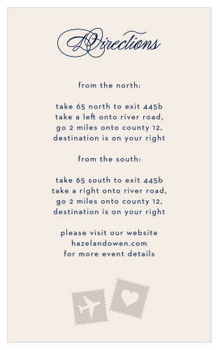 Posh Postmark Direction Cards