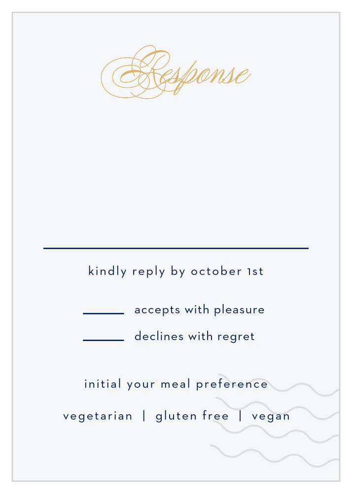 Posh Postmark Foil Response Cards