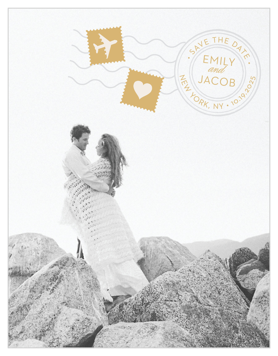 Posh Postmark Foil Save the Date Magnets