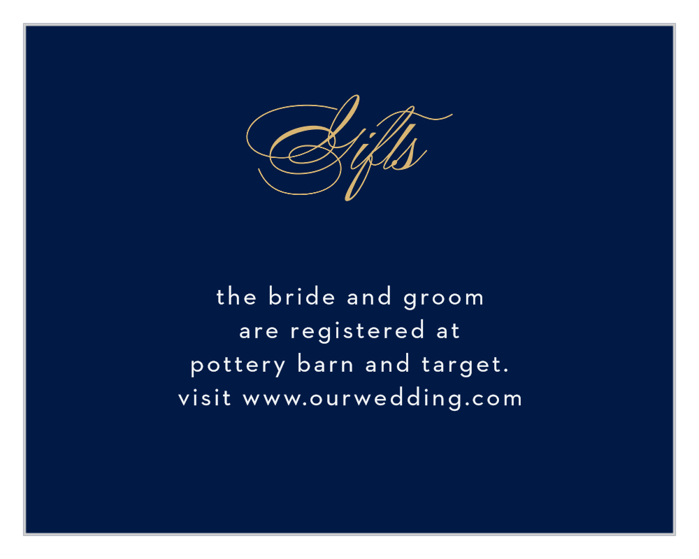 Posh Postmark Foil Registry Cards