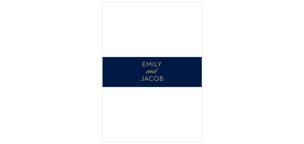 Posh Postmark Foil Wedding Belly Bands
