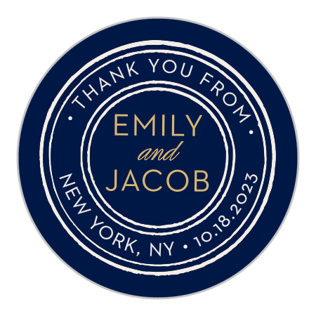 Posh Postmark Foil Wedding Stickers
