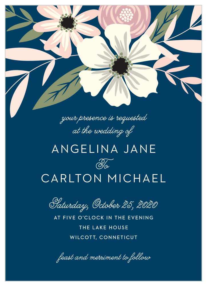 Rustic Blooms Wedding Invitations