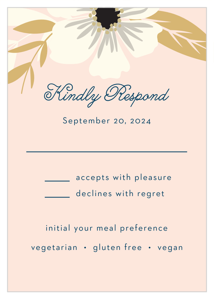 Rustic Blooms Foil Response Cards
