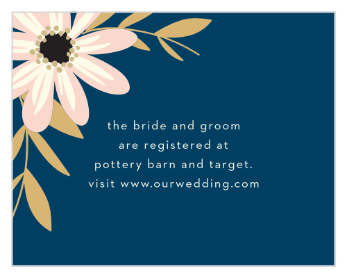 Rustic Blooms Foil Registry Cards
