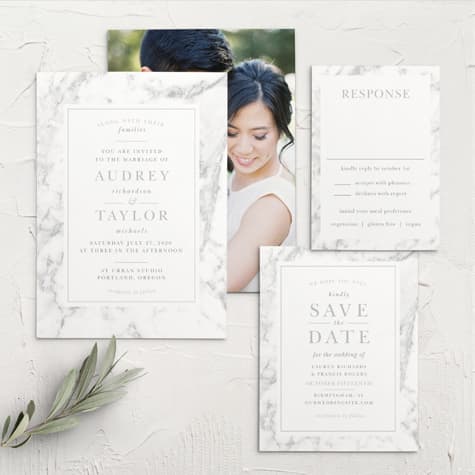 Cool Marble Wedding Invitations