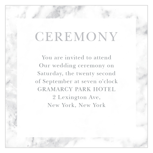 Cool Marble Ceremony Cards