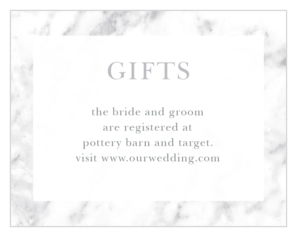Cool Marble Registry Cards