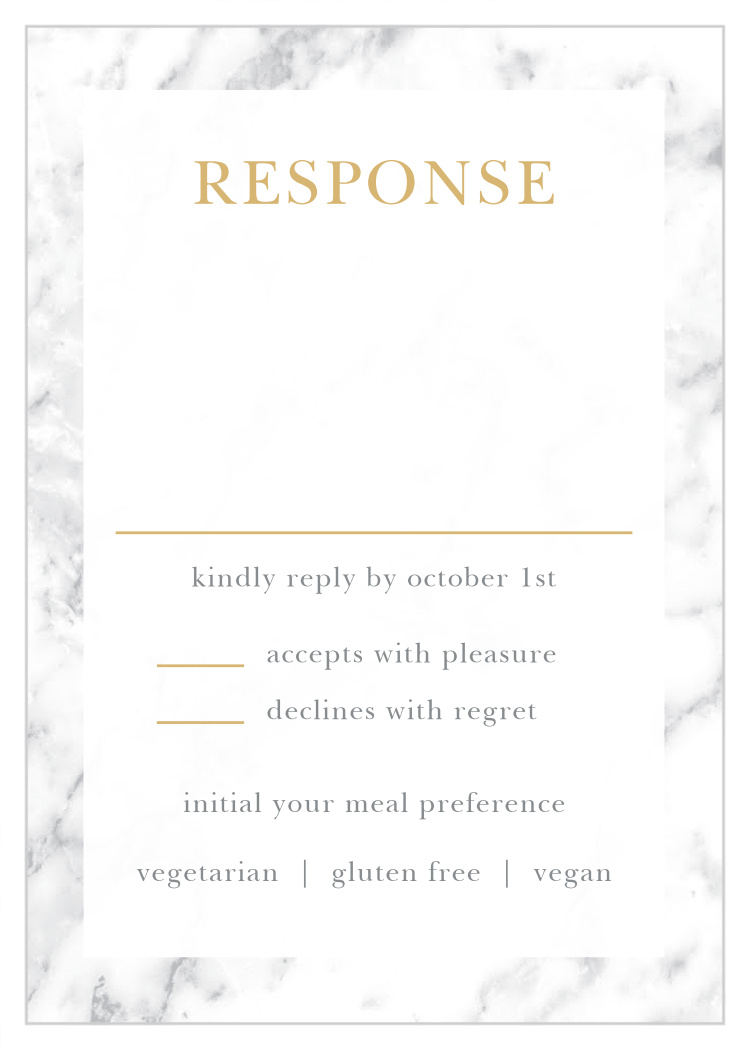Cool Marble Foil Response Cards