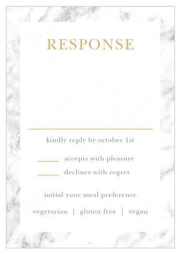 Cool Marble Foil Response Cards