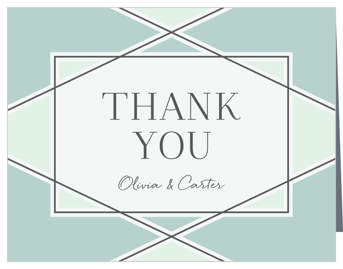 Simple Lines Wedding Thank You Cards