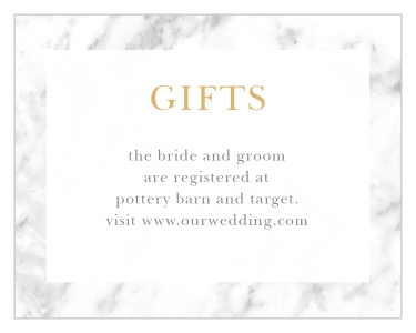 Cool Marble Foil Registry Cards