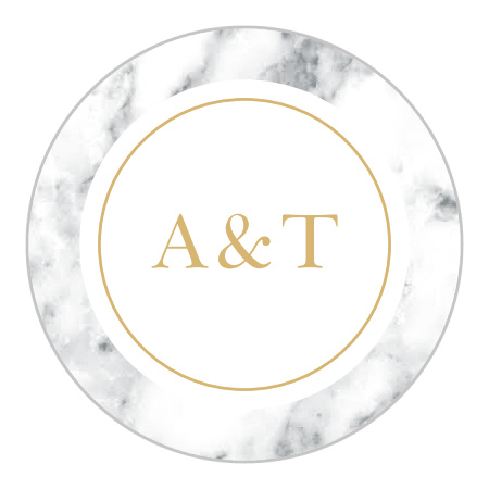 Cool Marble Foil Wedding Stickers
