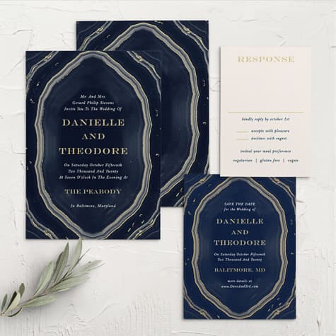 Gorgeous Geode Wedding Invitations
