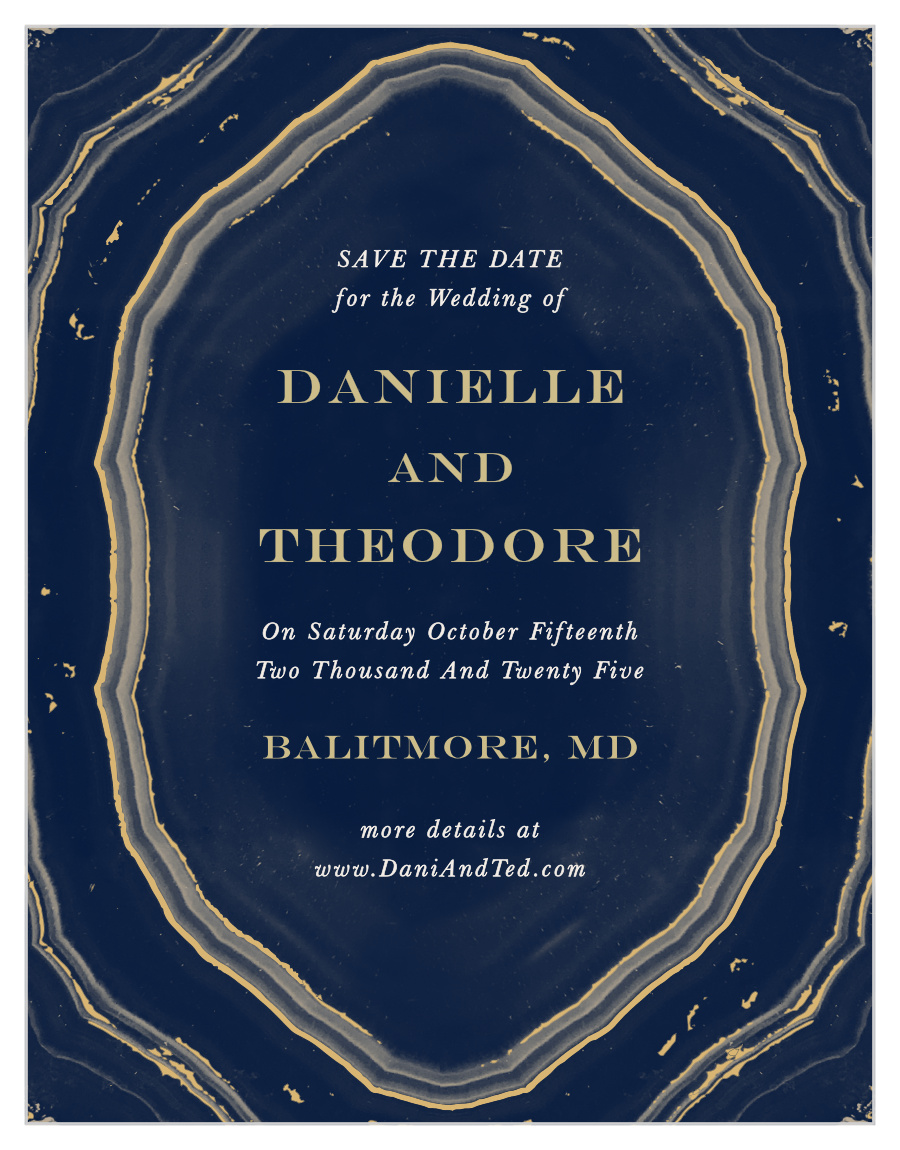 Gorgeous Geode Save the Date Cards