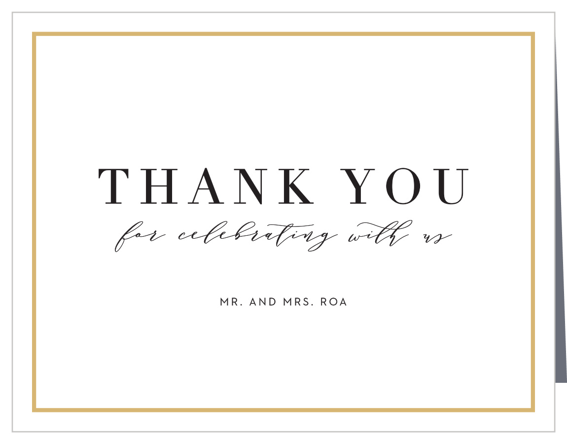 Opaque Photo Flair Wedding Thank You Cards