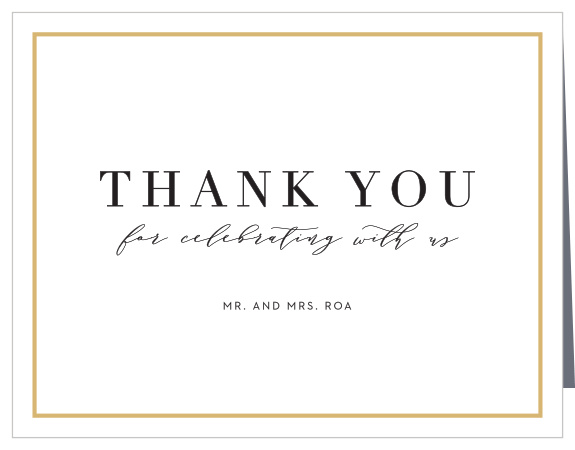 Opaque Photo Flair Wedding Thank You Cards