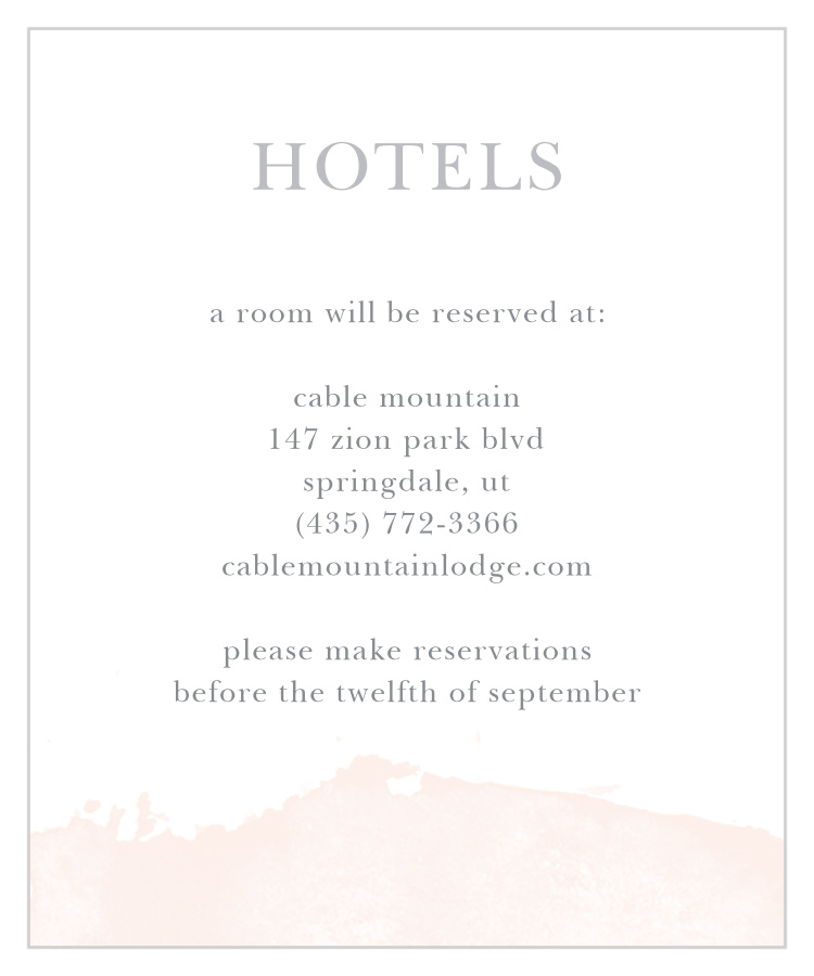 Dip Dye Accommodation Cards