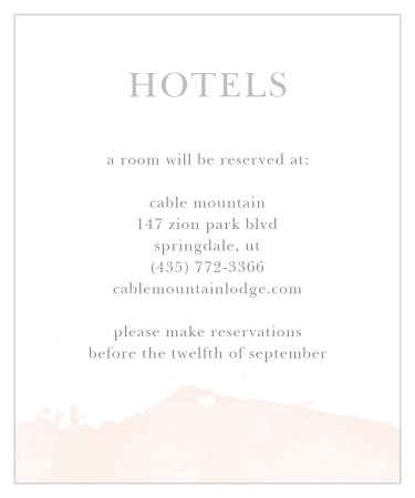 Dip Dye Accommodation Cards