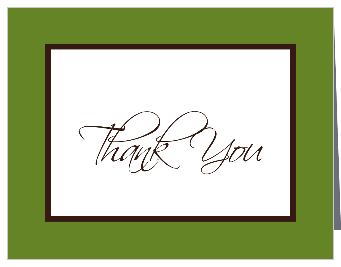 Initials Square Wedding Thank You Cards