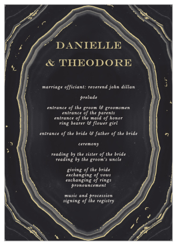 Gorgeous Geode Wedding Programs