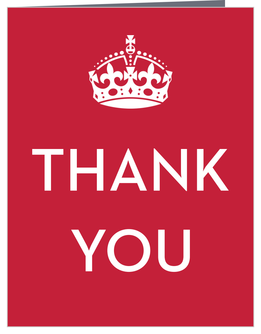 Royal Crown Wedding Thank You Cards