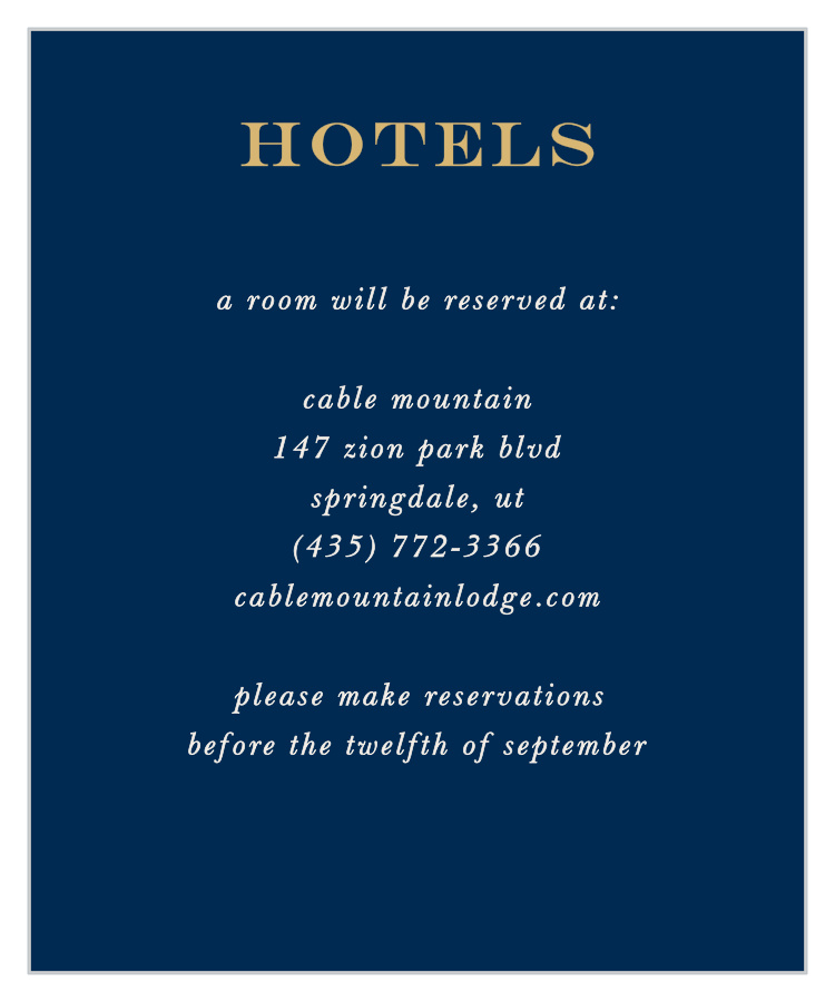 Gorgeous Geode Foil Accommodation Cards