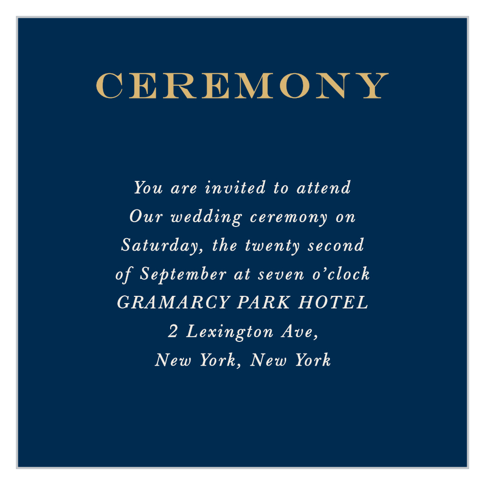 Gorgeous Geode Foil Ceremony Cards