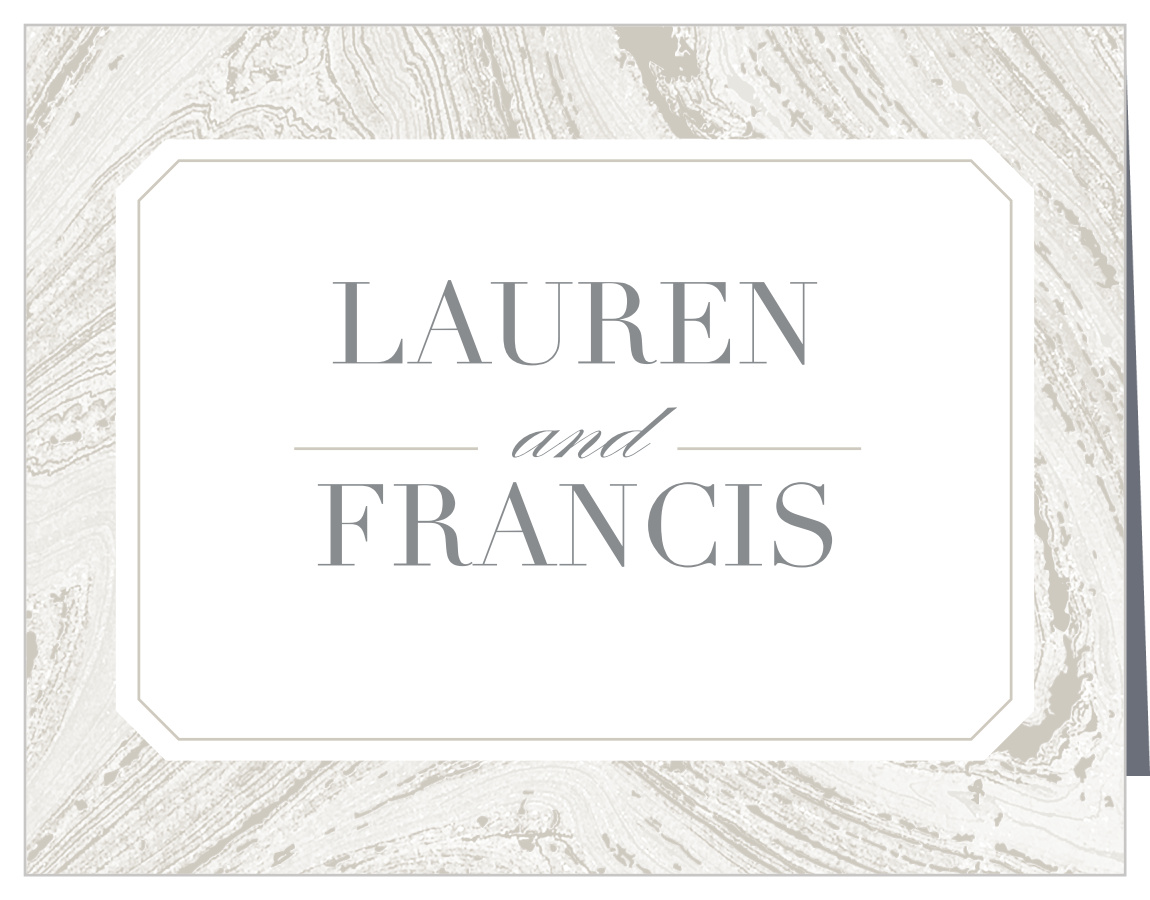 Marbled Paper Wedding Thank You Cards