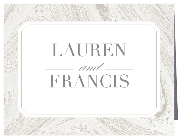 Marbled Paper Wedding Thank You Cards