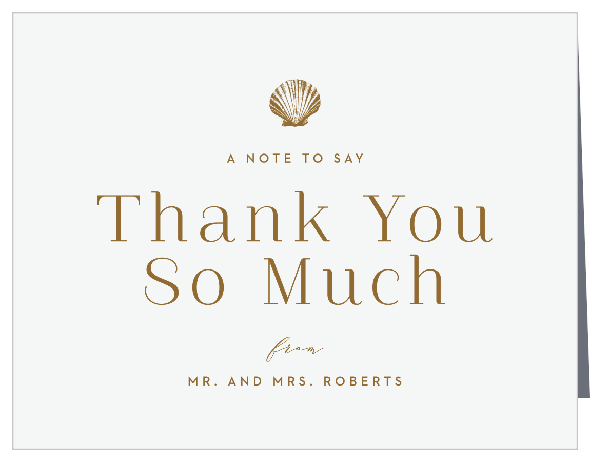 Tiny Seashell Wedding Thank You Cards
