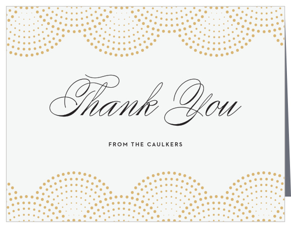 The presence and support of family and friends on your special day meant a lot to you, show them your appreciation with our Dotted Devotion Wedding Thank You Cards.