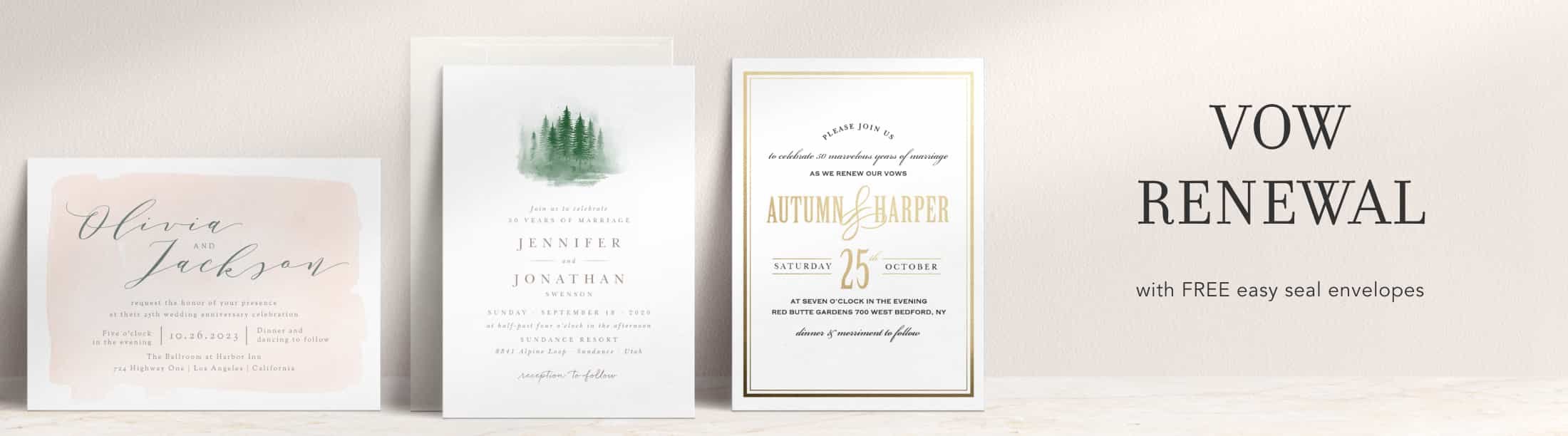Vow Renewal Invitations