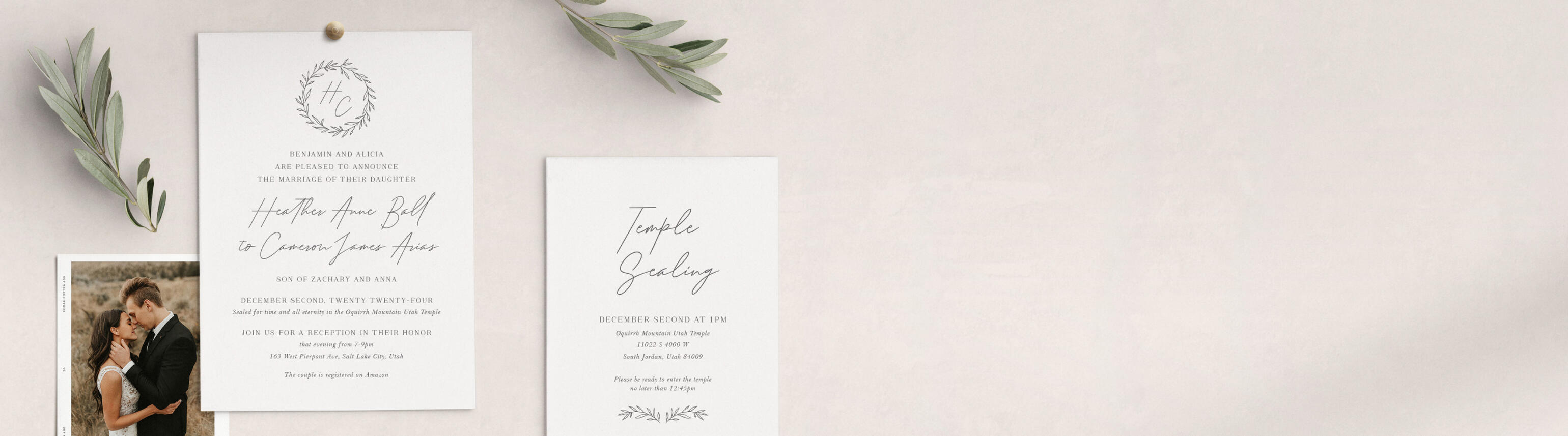 LDS Wedding Invitations