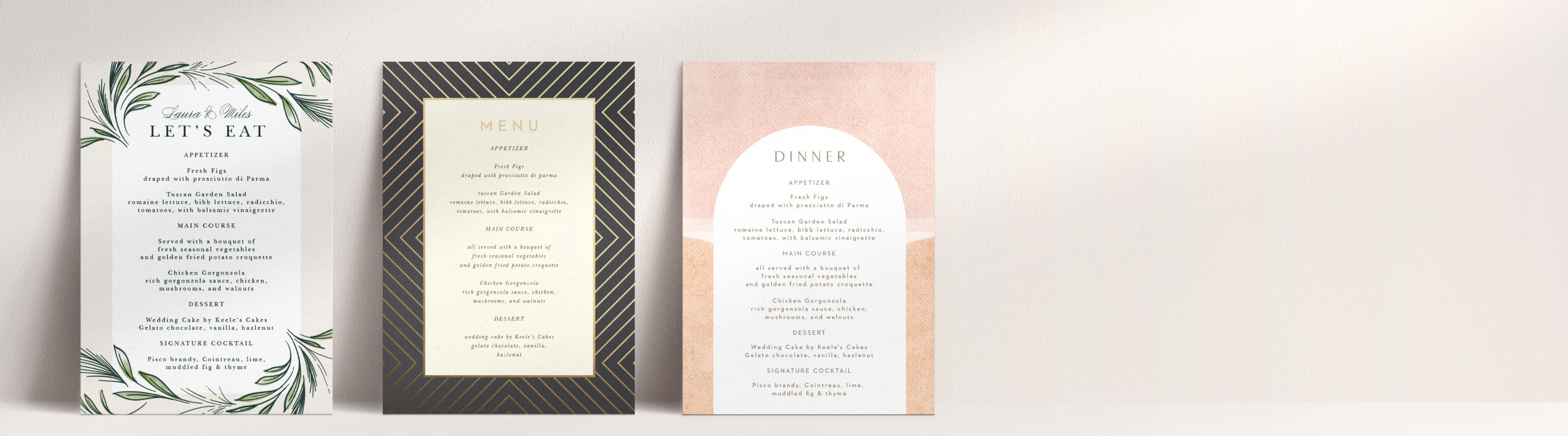 Menu Cards