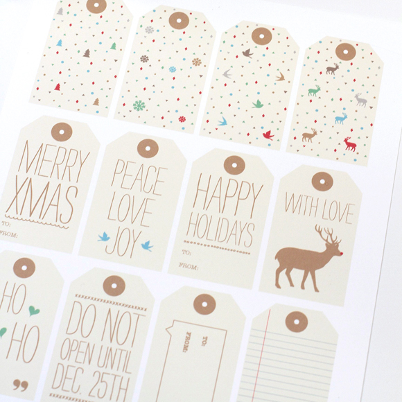 Holiday Gift Tags Size: 1 3/4" x 3"