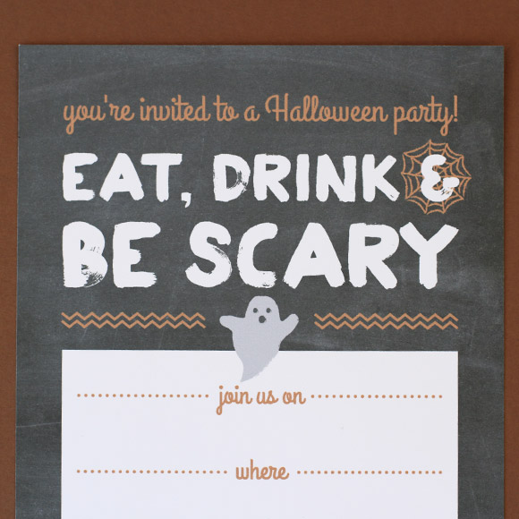 Halloween is only a few weeks away, time to start thinking about your costume, carving pumpkins, decorating, visiting haunted attractions, telling scary stories and watching horror movies! Whatever your plans are for Halloween this year, we've created a fun Halloween Party Invitation printable. The best thing is that this Halloween invite is editable! All you have to do is download the free Halloween invitation template,  open the PDF in Adobe Acrobat and type in your party date, location and RSVP info. If you want to print these invites at home, we recommend using a thick paper card stock that your printer can handle. You can also save the PDF file and bring it to a local print shop to get them printed. This printable halloween party invitation will surely get friends and family thrilled about your upcoming bash!