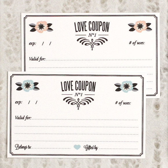 Size: 3.5" x 4.875"Surprise your loved one with one of these Valentines Day Cards and Coupons. We designed these so you can hand write the card and coupons yourself.Its easy to make these Valentine Cards and Coupons:Step 1: Click on 'Download Free' link.Step 2: Print, cut and fold your cards and coupons together. 