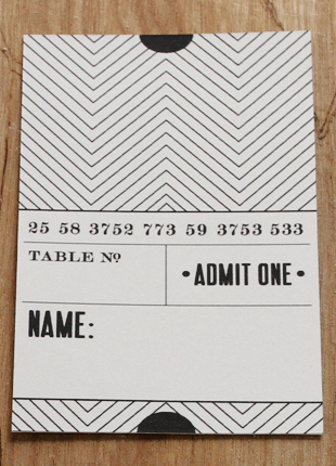 Size: 3.5" x 5"Today we've added DIY Ticket Place Cards for your wedding or other special event. Available in 4 different colors, these free tickets will admit each guest to the right table.