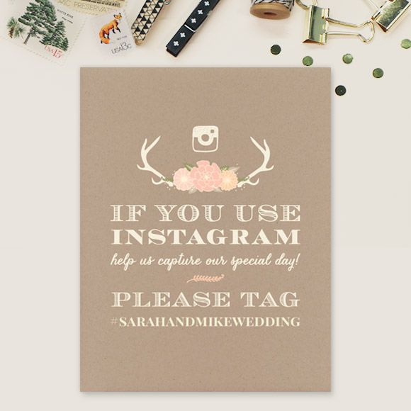 Size: 8.5" x 11" | 21.6 cm x 28 cm or A4 Set up: 1 sign per page, can be printed on 8.5" x 11" or A4. Also fits frame of 8" x 10". Colors: kraft, cream, peach, blush, tea, khaki. This design should be printed on a white paper stock, the design includes kraft color background. Editable: You can type custom hashtag in Adobe Reader.No printed Instagram wedding signs will be mailed to you. After you purchase this digital item, you can instantly download your PDF to print on your own. 
